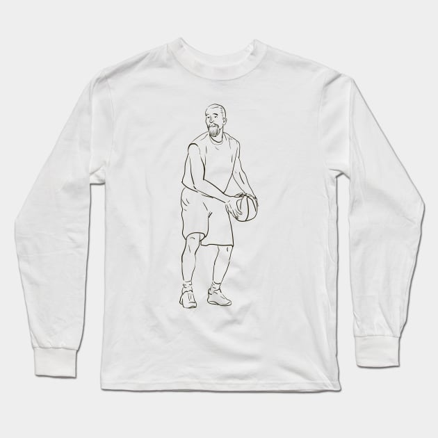 Basketball Player #5 Long Sleeve T-Shirt by Olga Berlet